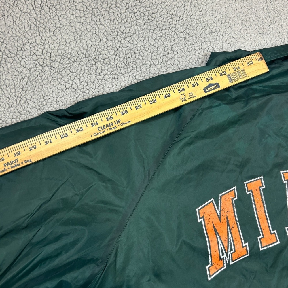 Vtg Miami‎ Hurricanes Green Jacket Logo7 Green Mens Size Large - Picture 9 of 10